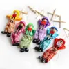 25 cm Vintage Party bevorzugt bunte lustige Pull String Puppen -Clown -Holz Marionette Handwerk gemeinsame Aktivität Doll Kinder Kinder Geschenke T0280