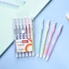 6/10/12 Färggelpennor Ställ in 0,5 mm Kawaii Ball Pen för att skriva ritböcker och journalskolekonstförsörjningar Stationery Supply