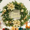 Fleurs décoratives 30/40/50 cm Christmas Couronne rouge Gold Ball Ornements pour porte d'entrée Hanging Roard Merry Noël Party Year Decoration Home