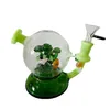 Arbre rose vert arbre perc verre bangs bubbler hookahs recycler dab grée pipes à eau avec un tabac de 14 mm