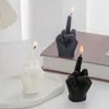 5 pezzi Candele creative Candele profumate del dito medio Insture Decorazioni per la casa nera Decorazione di candele nera per eventi