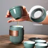 Teaware define o esmalte criativo do Bluestone Speed Copo de convidado um pote de quatro xícaras de chá portáteis de viagem ao ar livre