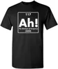 Herren-T-Shirts Ah!Das Element der Überraschung Wissenschaft lustiger lässiger loser Baumwoll -T -Shirt für Männer Erwachsene Dent Chemie Stil T -Shirt Geburtstagsgeschenk T240510