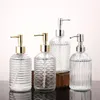 Liquid Soap Dispenser 400ml Glass Bathroom Accessories Shampoo Bottle Hair Conditioner Shower Gel Manual Press Nordic