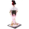 Decorative Plates 12Inch Japanese Kimono Doll Geisha Figurine With Fan Ornaments Gift Art Craft Collectables Pink Cloth For Girl