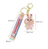 Mignon Crystal Powder Blusher Animal Series Chain Chain Trend Risin Rabbit Key Chain Pendant Amours Accessoires Cadeau