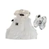 여자 조끼 디자이너 2024 여름 새 CC 후드 흰색 조끼 선 스크린 코트 blml