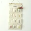 Scatole di stoccaggio in lino di cotone tasche armadio portiera per casa home organizer borse roba borse sacchetta numero colorato