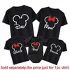 Family Matching T-shirt Mouse Head TShirt Cartoon Dad Mom Brother Sister Tees Baby Rompers Family Trip Outfits Top Tee 240507