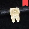Monedas de dientes de leche Fomento de dientes de oro Medalla conmemorativa chapada con forma de dientes irregulares Monedera de dientes de oro Monedera