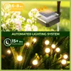 Luzes de jardim de Patiopia, 20 LED Firefly Outdoor, energia solar fora do vento por vento, luzes solares à prova d'água ao ar livre para presente de mecanismo, pátio de pátio decoração