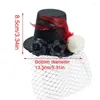Berets Top -Hut -Dame mit Rosenschädel Ausrüstung Feder Kopf Kleidung Cosers Kostüm Kopfbedeckung für das industrielle Alter