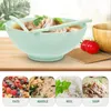 Servis uppsättningar Ramen Bowls Instant Noodle Mikrovågsbara japanska och koreanska multi-använd soppa med lockdekorativt kök