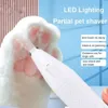 Pet Pet Feet Rasage Hine Cat rasage Hine Cat rasage de la coupe-pied de la tranche de chien Pusher Pusher Pusher Pusher Cisseur avec lumière