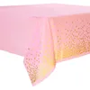 長方形のテーブルクロスペヴァテーブルクロステーブル使い捨て布は金のドット紙吹雪パーティーウェディングブライダルシャワーを覆う