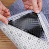 Bath Mats 4Pcs/Set Rug Gripper Anti-skid Rubber Mat Non-Slip Patch Tape Self-Adhesive Washable Reusable For Tile Floor Carpets Corners Pad