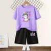 Ensembles de vêtements T-shirt pour enfants pour les enfants Best ami Vêtements Summer Girl Sports à manches courtes T-shirt + shorts 2 pièces pour enfants Clothes2405L2405