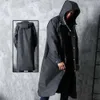 Nouvelle mode noire adulte imperméable arc long-imperméable hommes hommes de pluie à manteau à capuche pour randonnée extérieure de la pêche de voyage