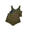 Tanks pour femmes Camis Designer Marque à la mode et à la mode Triangle Logo Suspender gilet, pantalon sans bretelles, yoga sportif, ensemble de fitness 9975