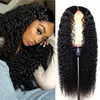 Kinky Curly 360 Lace Frontal Brazilian Wig For black Women loose curly glueless synthetic lace front wig with baby hair blenched knots DHL Free