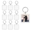 Party Favor 50 SETS 1.5 pouces carré en caractéristique personnalisée PO PO CLAYING INSERT INSERT Keychains pour les cadres d'image de bricolage