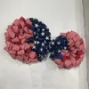 Decorative Flowers Independence Day Patriotic Wreath American Lighted Outdoor Valentines For Front Door Outside