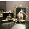 Frames multi-size goud voor foto's familie portret klassieke bloemen stippellingen fotolijst tafel ornamenten vintage home decor