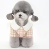 Vestuário para cachorro urso de padrões de cachorro pijamas de macacão de cachorro para cães pequenos yorkie chiwawa gato calça xadrez de camiseta de pet -tear rastrear macacão