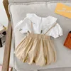 Set di abbigliamento Summer Summer Baby Abbigliamento Set da ricamo e pantaloncini da donna a 2 pezzi setl2405