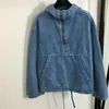 Nuovo designer giacche con cappuccio in denim con cappuccio femminile con cerniera lunga con cerniera blu jeans cappotti pullover femminile casual moda sciolto giacca oversize capocariera my5132