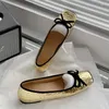 Casual Shoes Square Toe Genuine Leather Women's Flat Sweet Bow Knot Slip-on Woman 2024 Spring Summer Female Commuting