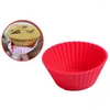 Disposable Dinnerware 10pcs Silicone Cake Mold Round Shaped DIY Decorating Tools Muffin Cupcake Baking Molds Kitchen Cooking Bakeware Maker