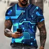 Мужская рубашка с помощью платы Электронная чип ЦП график для мужской одежды Tee 3D Print Matherboar
