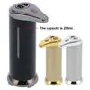 Dispensateur de savon liquide 250 ml Capteur infrarouge sans contact automatique pour les mains de salle de bain à la maison gratuites