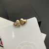 Luxury 18k Gold-Plated Heart-Shaped Earrings Designed Brand Designers Specifically For Charming Lovely Girls High Quality Diamond Romantic Gift Earring Box