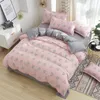 Ensemble de literie American Style Set Side lit super king size linges rose couette de couette coeur