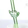 Drinking Straws 2Pcs Cactus Glass Straw Milk Tea Reusable Clear Shape For Bottle Mugs Jar
