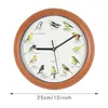 Horloges murales horloge d'oiseau avec son qui chante une horloge d'oiseau chantant décor de l'horloge suspendue pour la table de table