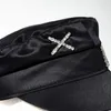 Fashion Luxury Diamond Letter manchado de mulheres chapéu de cristal borda padeiro meninos hat s-xl tamanhos diferentes 240507
