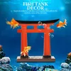 Figurine decorative giapponese Torii Gate Statue Aquarium Ornamenti Ornamenti Micro paesaggio Decorazione Simulazione di arenaria