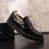 Casual Shoes Fashion Trend Black Leather Men's Oxfords Formal Dress Zapatillas Hombre