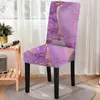 Chair Covers Marble Pattern Stretch Spandex Cover Dirt-proof Washable All Inclusive Dining Nordic Style Fundas Para Sillas