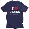 Men's T-Shirts I like Jesus mens T-shirts short styles Gods Cross religious T-shirts church Christian T-shirts fashionable cotton T-shirts top gifts T240510