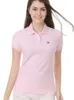 Zum Verkauf Original Mesh 100 Baumwolle Sommer Frauen Kurzarm Polos Shirts Tops Stickerei Fischhemd Tees 240429