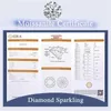 Anneaux de mariage Solide 18K Platinum Round 1 Carat Moissanite Diamond Womens Gift Bride Accessoires Q240511