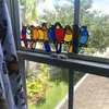 Figurines décoratives Arrivée Simple Style Cartoon Birds Autocollants ornements Window Mur Pendant Animal Modern Home Room Decoration