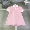 Marke Baby Rock schöne rosa Prinzessin Kleid Größe 100-150 cm Kinder Designer Kleidung glänzende Paillettendekoration Sommermädchen Partydress 24may