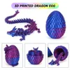 NIEUW 3D Gedrukte 30 cm Crystal Dragon met 13 cm ei dinosaurus Neayear fidget speelgoedgeschenken voor volwassenen paasmand spillers hand stress relief speelgoed 089