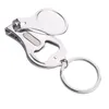 Party Favor 2st Multi-Function Portable Bottle Opener med Key Ring Home Carbon Steel Nail Clipper Manicure Tools