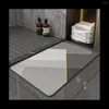 Ковры ванны коврик супер впитывает быстрое сушка без скольжения коврик для ванной комнаты простые не скользящие коврики напольных полей Home Diatomite 60 x 90 см B